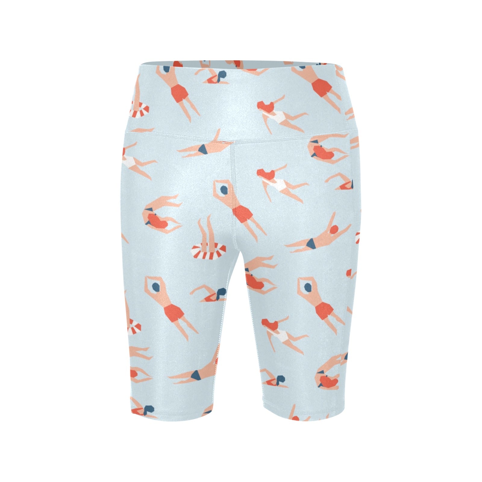 Summer Swim Women's Bike Shorts With Side Pockets Women's Bike Shorts Printed Offshore Summer