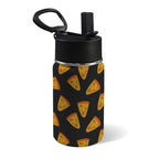 Pizzas 12oz Kids Water Bottle with Straw Lid