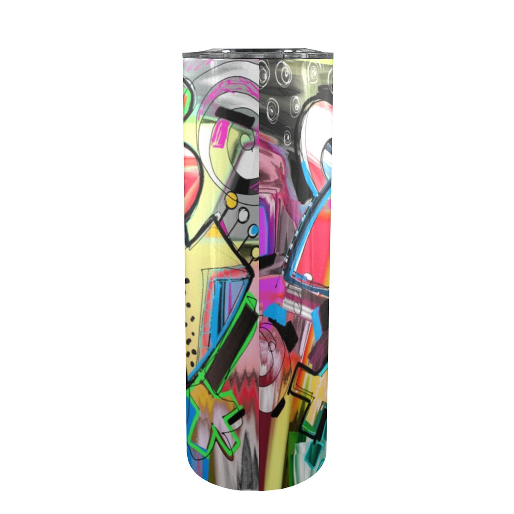 Graffiti Bird - 20oz Tall Skinny Tumbler with Lid and Straw