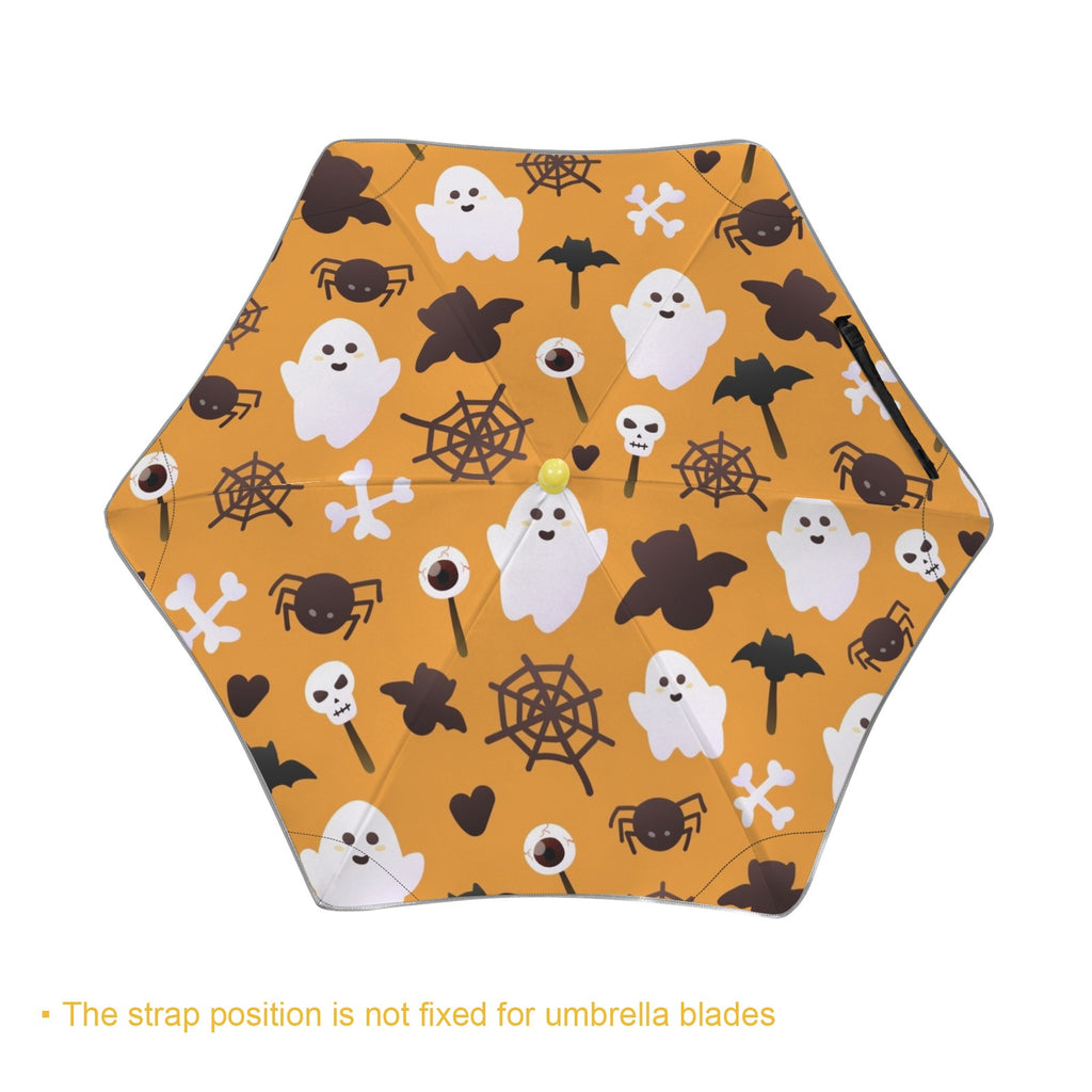Halloween Ghosts Kids Safe Round Corner Umbrella