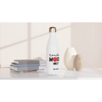 Personalised - Teacher Mode On - White 17oz Stainless Steel Water Bottle Personalised Water Bottle customise Globally Fulfilled personalise Teacher