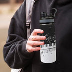 Piano Insulated Water Bottle with Dual-Use Lid (18oz) Insulated Water Bottle with Dual-Use Lid (18oz) Music Printed Offshore