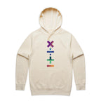 Math Symbols - Mens Hoodie Ecru Mens Hoodie Maths Printed In Australia