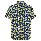 Rubber Ducks On Dark Women's Short-Sleeve Button Up Shirt