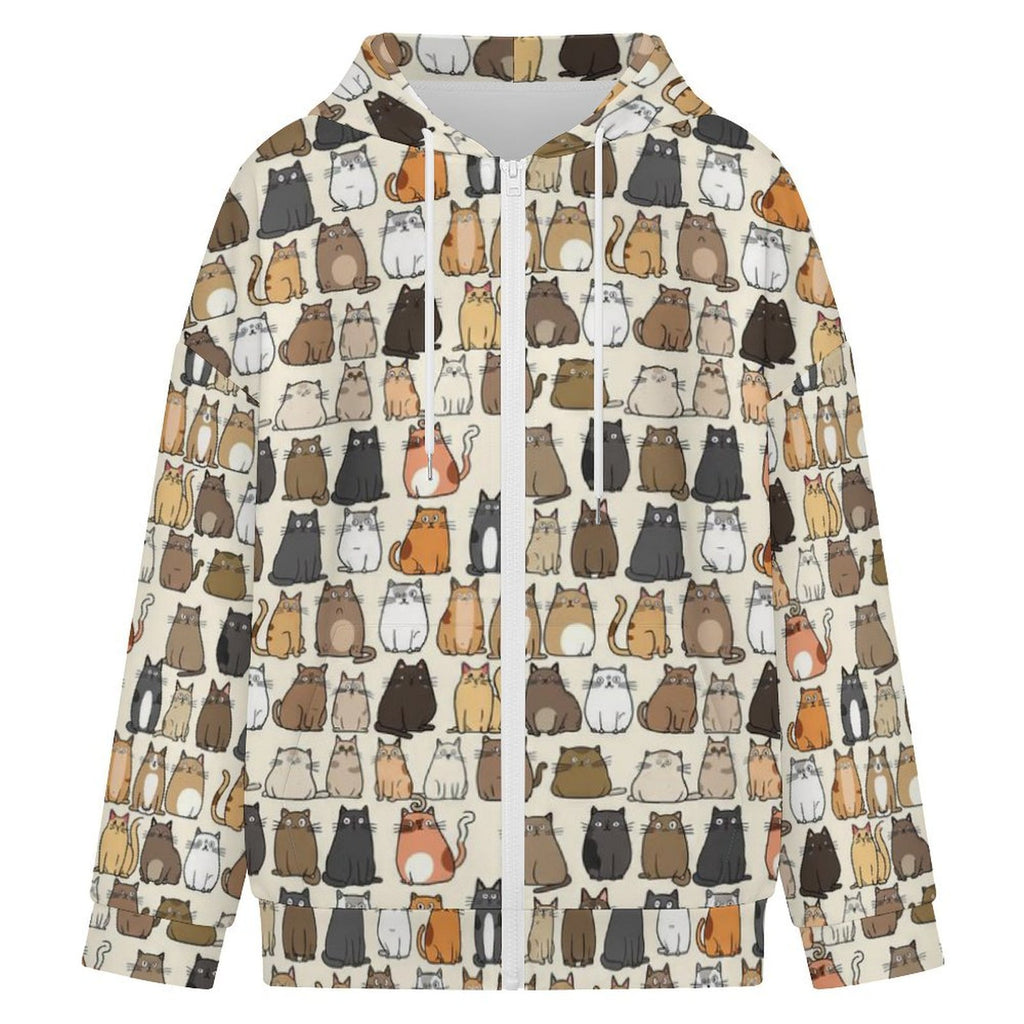 Lots Of Cats Women's Full-Zip Hoodie