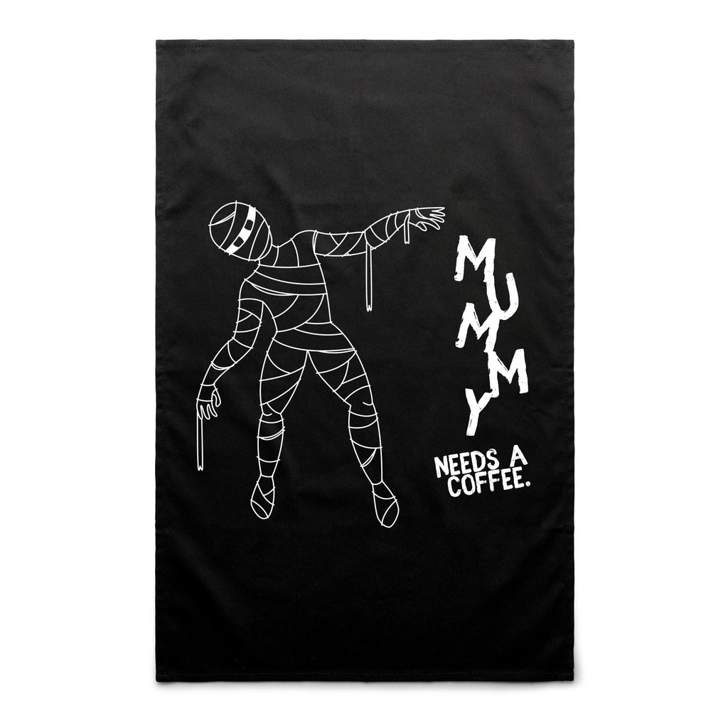 Mummy Needs A Coffee - AS Colour Tea Towel Black One Size Tea Towel Coffee Printed In Australia