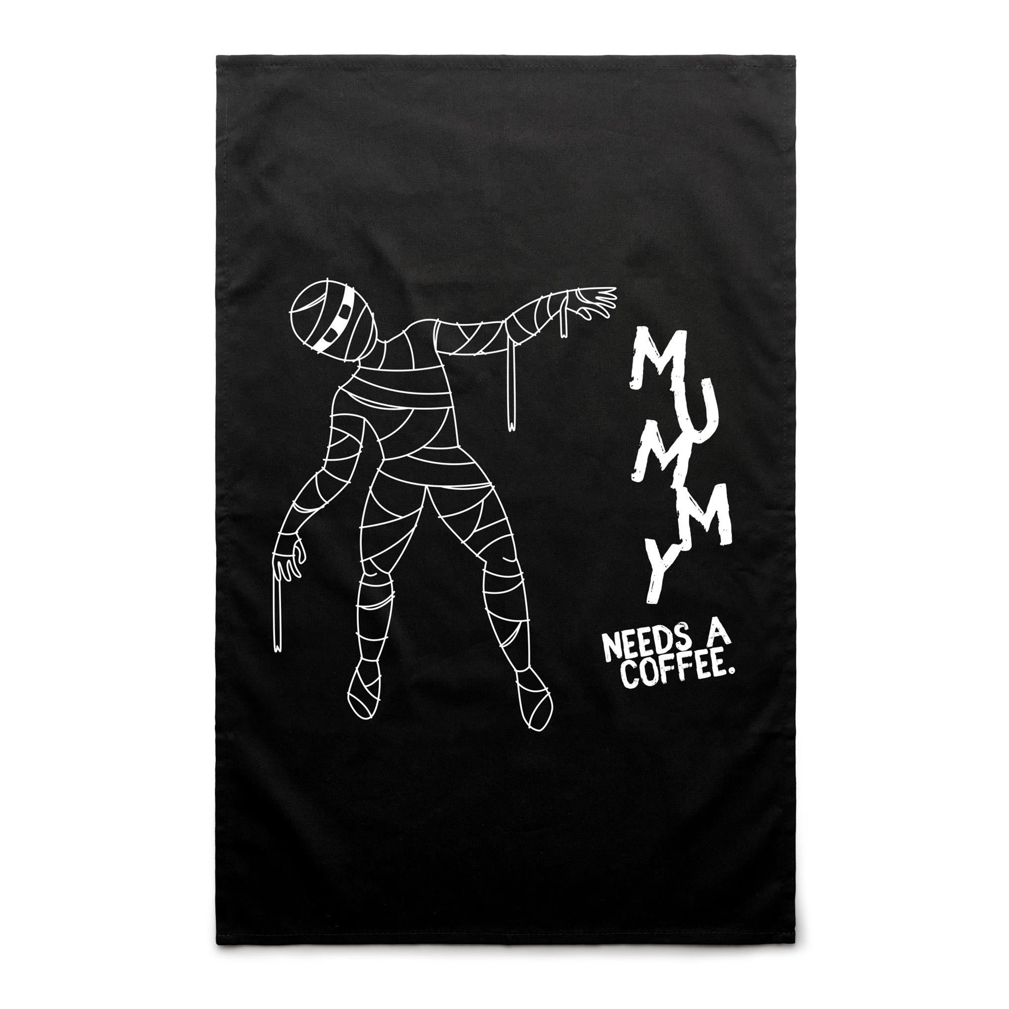 Mummy Needs A Coffee - AS Colour Tea Towel Black One Size Tea Towel Coffee Printed In Australia