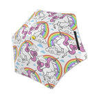 Cartoon Unicorn Rainbow Kids Safe Round Corner Umbrella One Size Kids Safe Round Corner Umbrella animal Printed Offshore