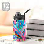 Brushstrokes - Kids Water Bottle with Chug Lid (12 oz) Kids Water Bottle with Chug Lid Printed Offshore