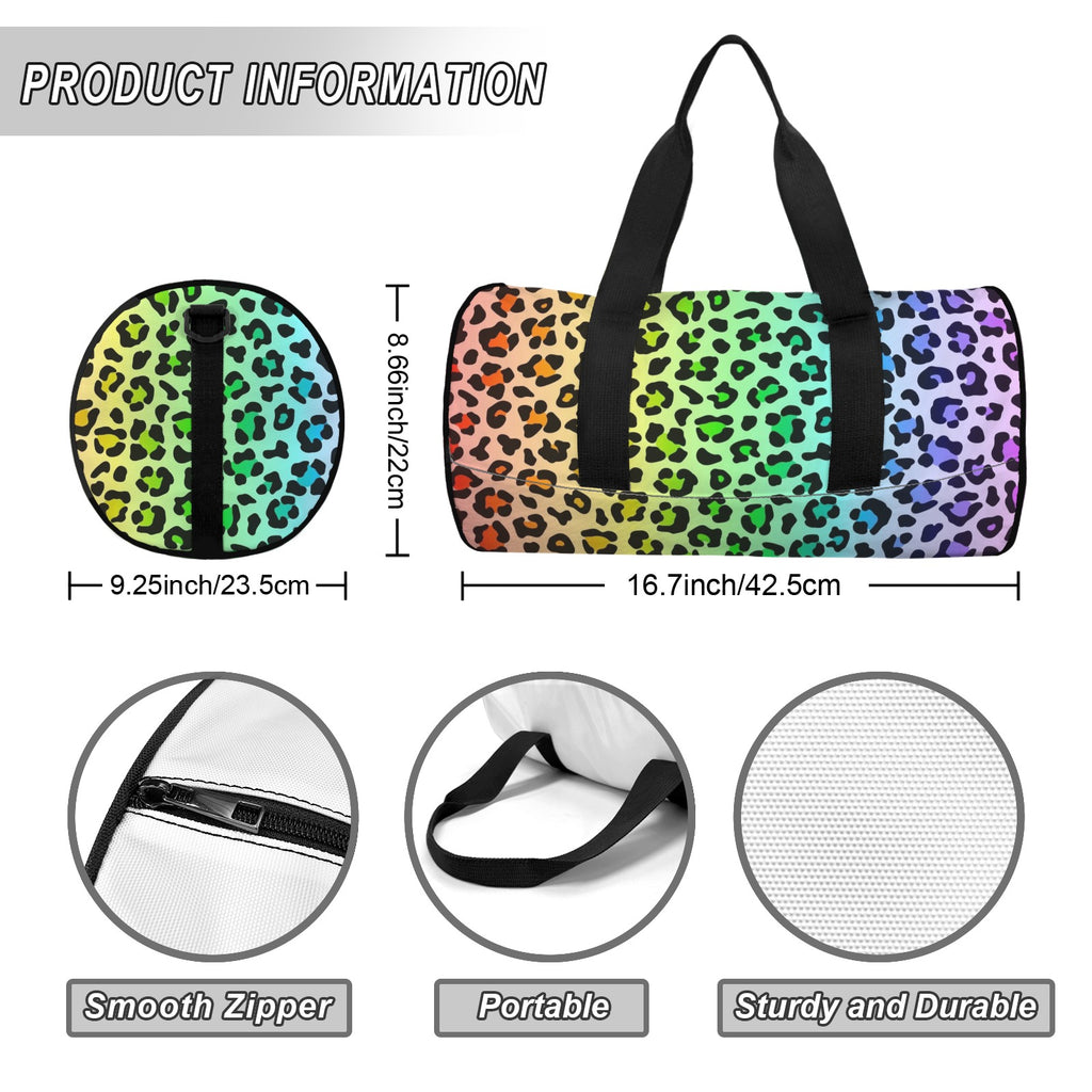 Rainbow Leopard Print Duffle Bag Duffle Bag Printed Offshore