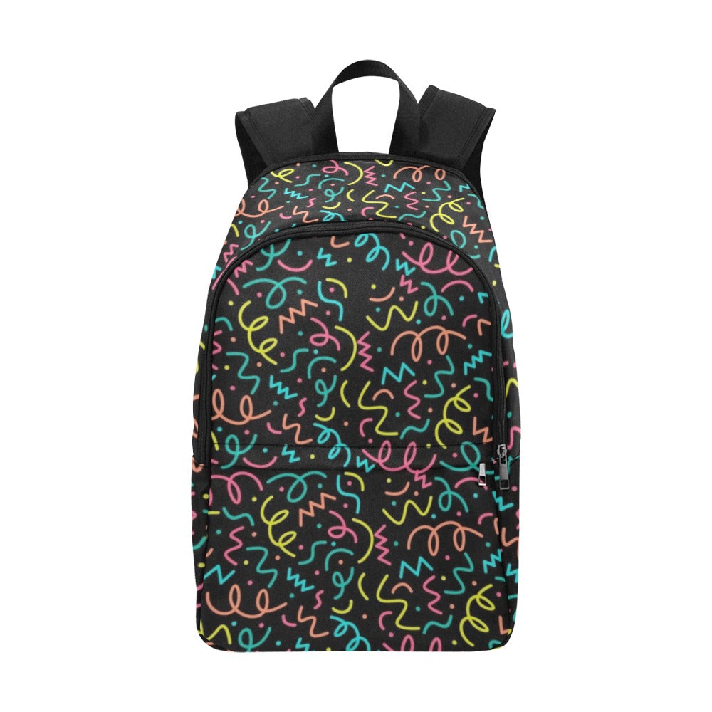 Squiggle Time - Fabric Backpack