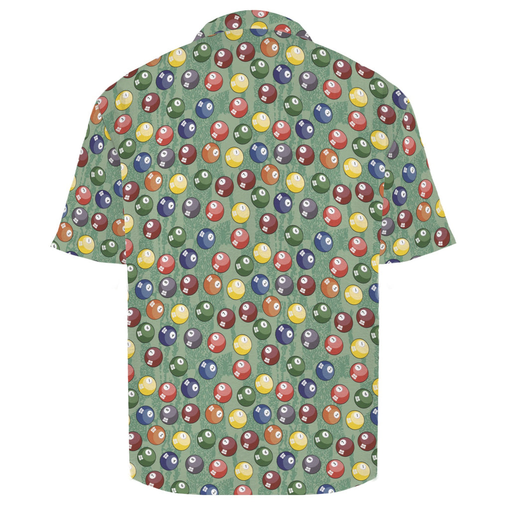 Pool Balls Men's Crinkle Hawaiian Shirt