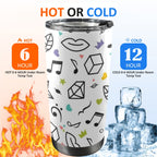 Music Time - 20oz Mobile Tumbler with Lid (Black Lock) 20oz Travel Mug Music Printed Offshore