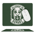 Allergic To Humans, Alien Leather Mouse Pad white One size Leather Mouse Pad Printed Offshore Sci Fi