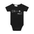 Cat String Theory Physics AS Colour Baby Bodysuit Black Baby Bodysuit animal Printed In Australia Science