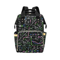 Equations In Green And Pink - Multi-Function Backpack, Nappy / Diaper Bag