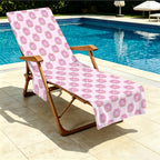 Cat Doughnuts Beach Chair Towel Cover with Side Pockets