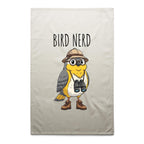 Bird Nerd 2 AS Colour Tea Towel Cream One Size Tea Towel animal Birds Printed In Australia