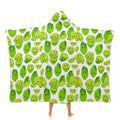 Cute Limes Kids Hooded Blanket 100cm x 130cm white 40"×50" Kids Hooded Blanket Food Printed Offshore