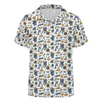 Monkey Astronaut Kids Youth Short Sleeve Button Up Shirt