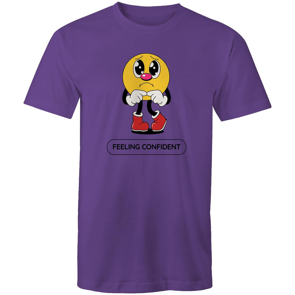 Feeling Confident - Mens T-Shirt Purple Mens T-shirt Printed In Australia