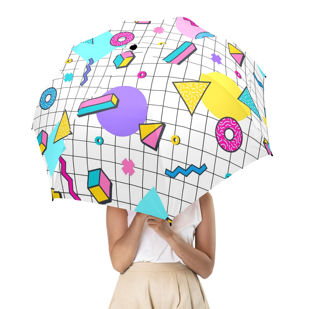 80's Grid Umbrella Umbrella Printed Offshore Retro