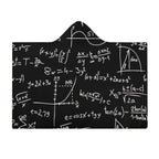 Equations Kids Hooded Blanket 100cm x 130cm Kids Hooded Blanket Maths Printed Offshore
