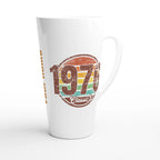 Personalised 1976 Classic White Latte 17oz Ceramic Mug Personalised Latte Mug Globally Fulfilled