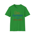 Coffee, Because It's Too Early For Wine Unisex Softstyle T-Shirt Irish Green Unisex Adult T-shirt Australian Printer Coffee