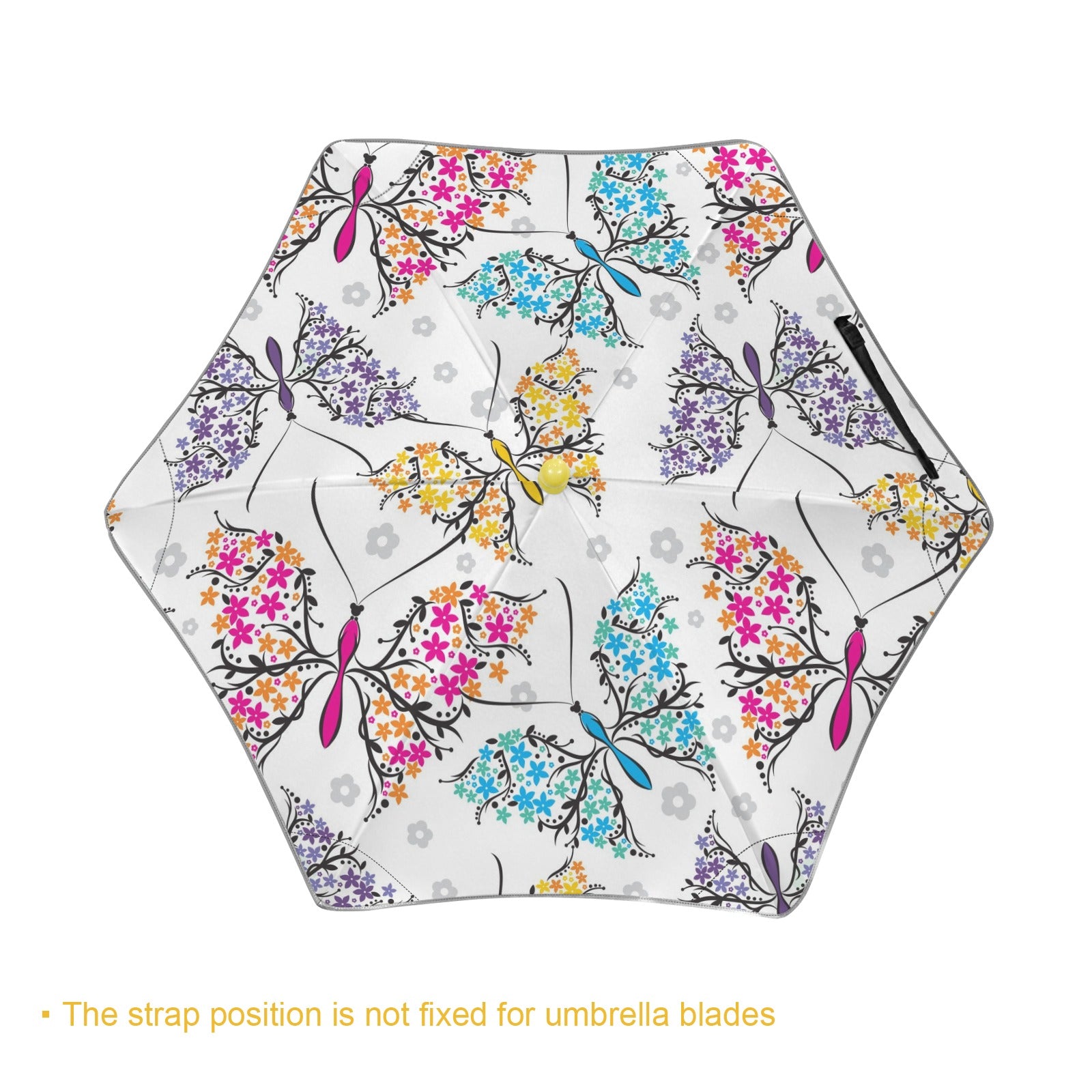 Floral Butterfly Kids Safe Round Corner Umbrella Kids Safe Round Corner Umbrella animal Printed Offshore