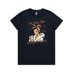 My Alone Time Is For Everyone's Safety Women's AS Colour T-shirt Navy Womens T-shirt Printed In Australia