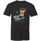 Stay Cool, Find Your Happy Place - Mens T-Shirt Black Mens T-shirt Printed In Australia