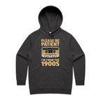 Please Be Patient, I'm From The 1900's Women's AS Colour Hoodie Coal Womens Hoodie Music Printed In Australia Retro