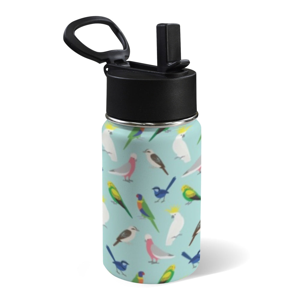 Australian Birds 12oz Kids Water Bottle with Straw Lid