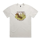 Dachshund, I've Got Friends In Low Places AS Colour Heavy Faded Tee Unisex Faded bone Heavy Faded T-shirt animal Printed In Australia