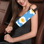 Fried Eggs Car Seat Belt Cover 7''x10'' (Pack of 2) One Size Car Seat Belt Cover 7x10 (Pack of 2) Food Printed Offshore