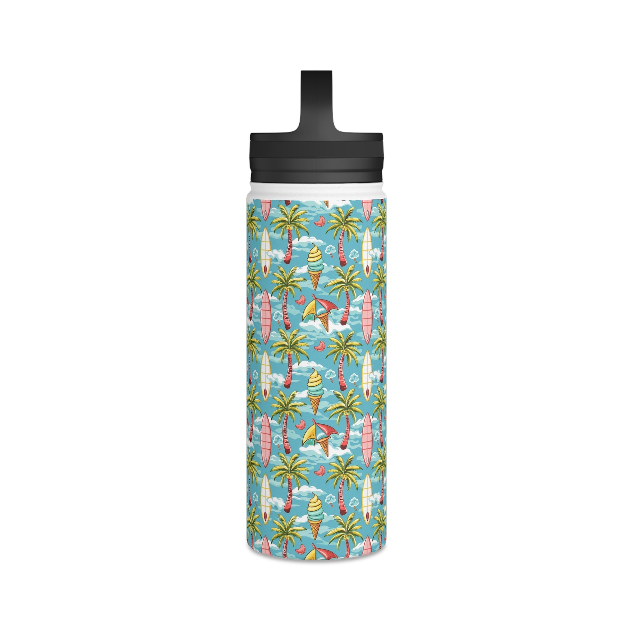 Summer Surf Stainless Steel Water Bottle, Handle Lid Stainless Steel Water Bottle With Handle Lid Globally Fulfilled Summer Surf