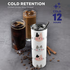 Cat Faces - 20oz Tall Skinny Tumbler with Lid and Straw