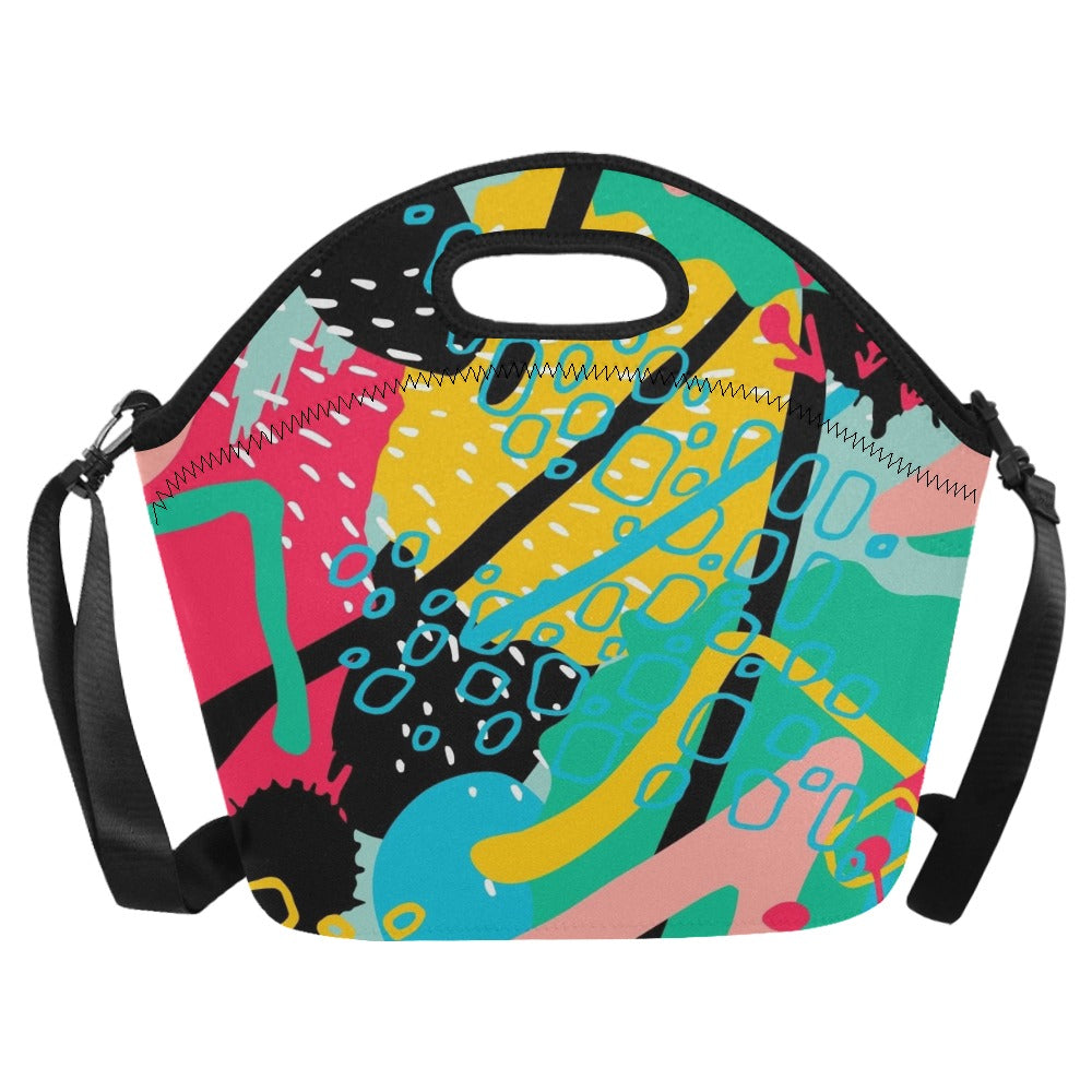 Bright And Colourful - Neoprene Lunch Bag Neoprene Lunch Bag Printed Offshore