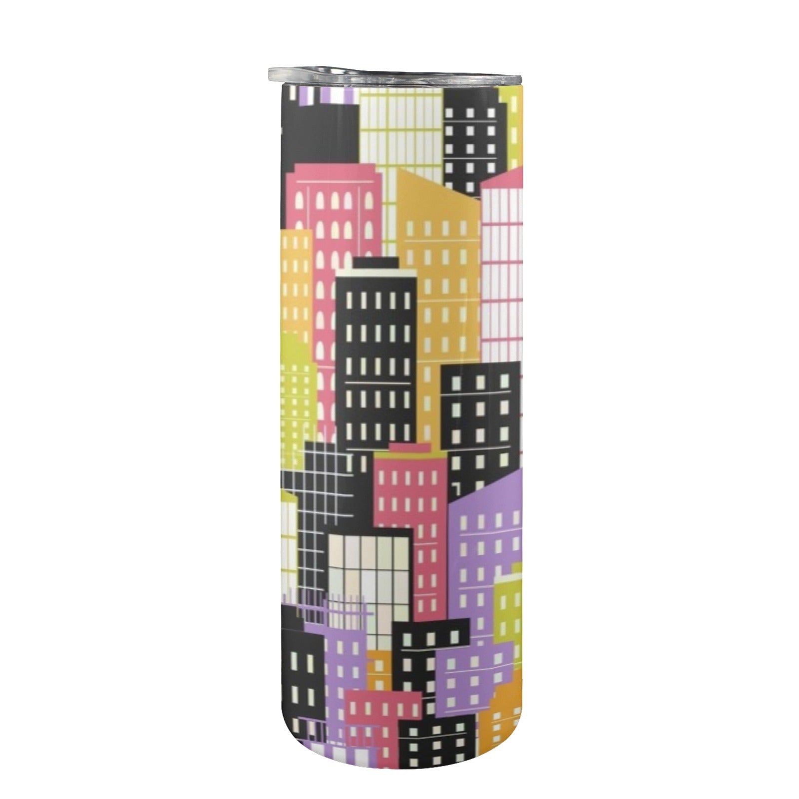 City Scape - 20oz Tall Skinny Tumbler with Lid and Straw