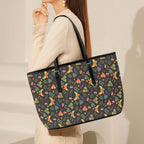 Dark Butterfly PU Leather Tote Bag Large Leather Tote Bag-Large animal Printed Offshore