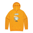 Coffee Time - Mens Hoodie Gold Mens Hoodie Coffee Printed In Australia
