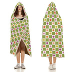 Flower Check Kids Hooded Blanket 100cm x 130cm
