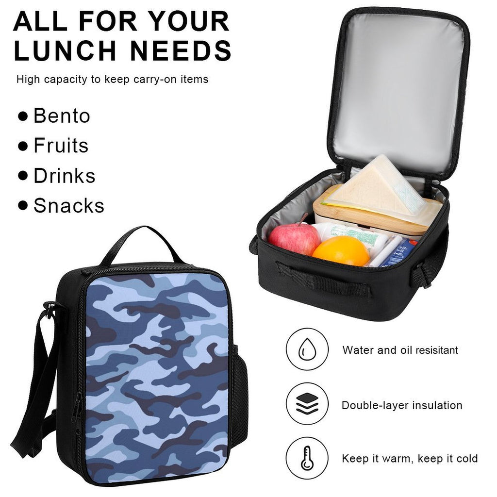 Blue Camouflage - Three Piece Backpack Set