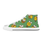 Busy Bees Men's High Top Canvas Shoes US12 Men's Classic High Top Canvas Shoes animal Printed Offshore