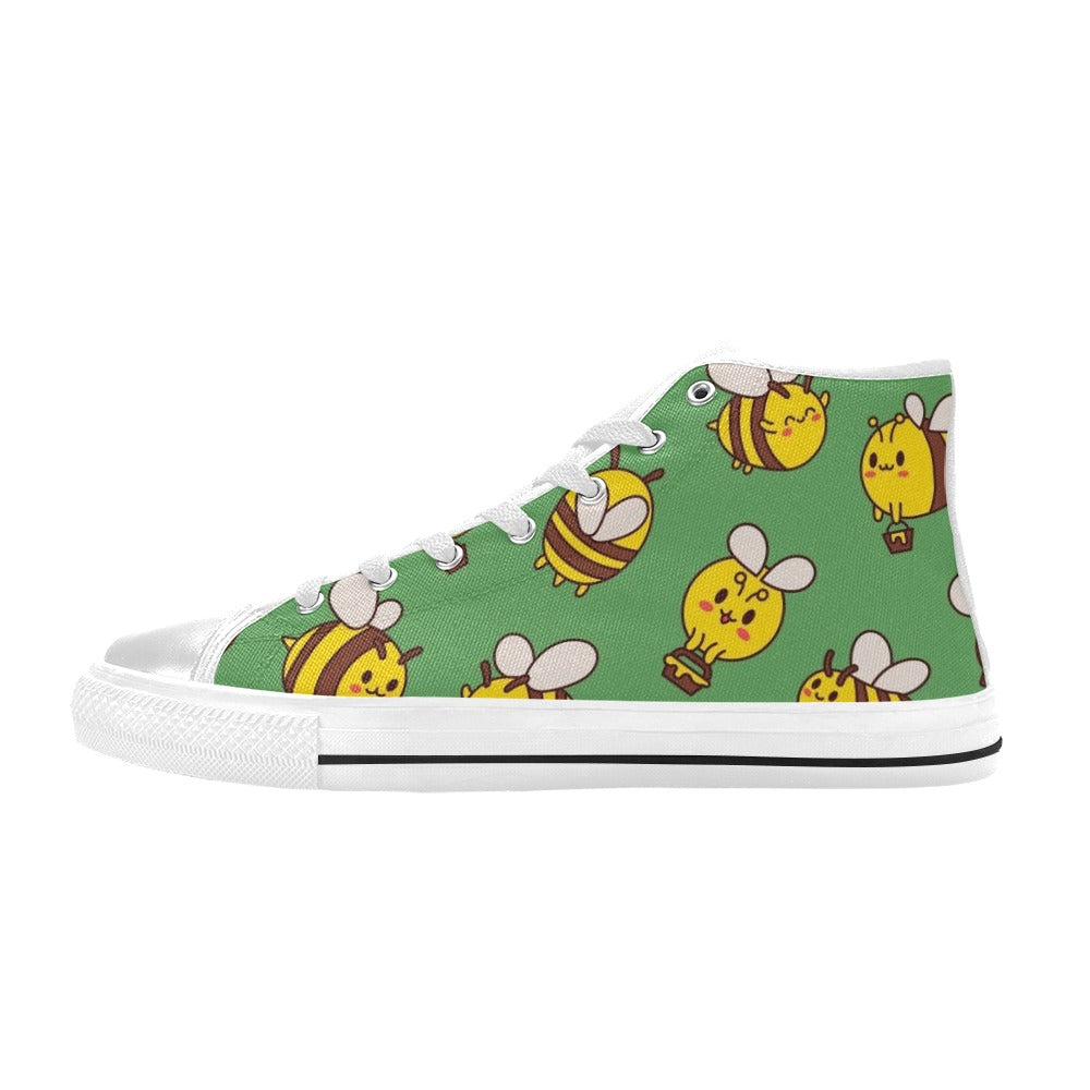 Busy Bees Men's High Top Canvas Shoes US12 Men's Classic High Top Canvas Shoes animal Printed Offshore