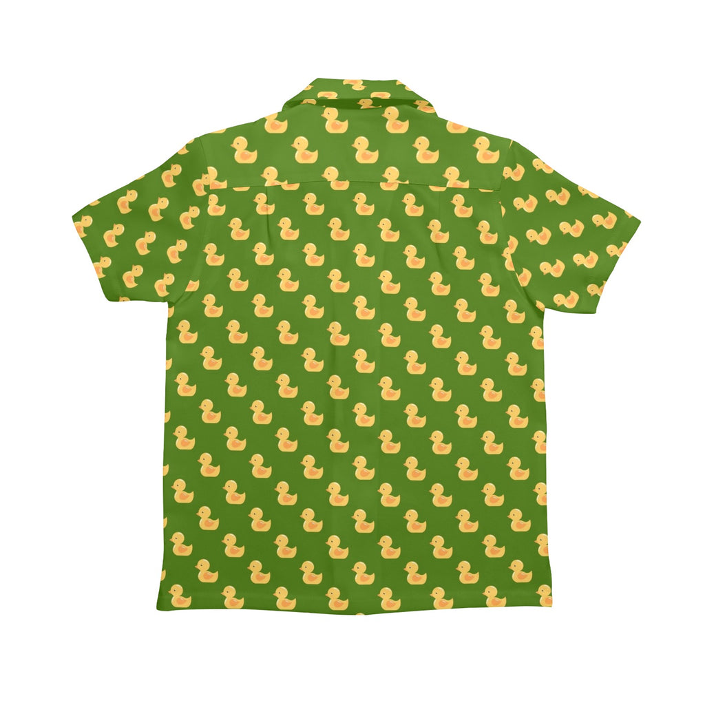 Rubber Ducks On Green Senior Kids Hawaiian Shirt