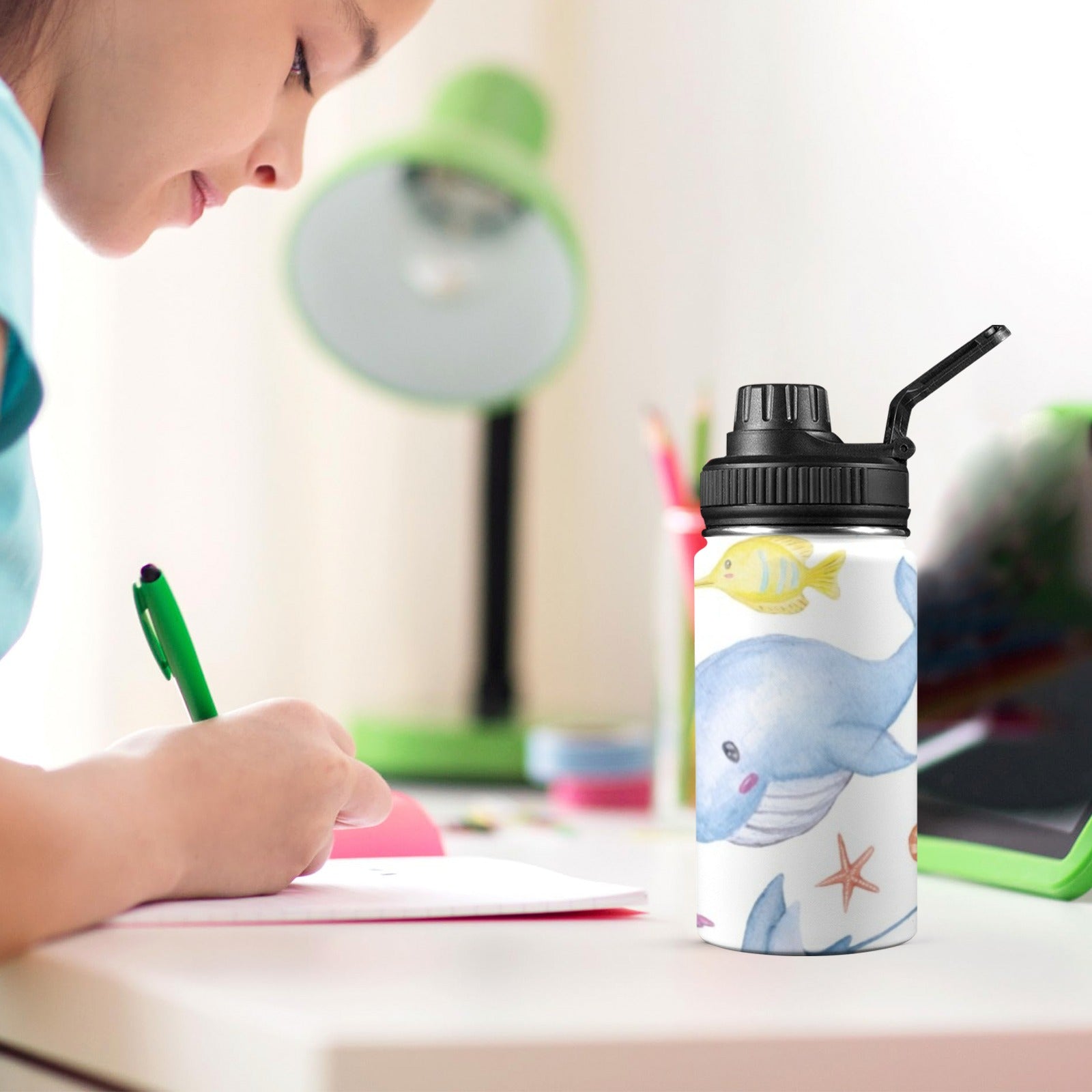 Under The Sea Kids Water Bottle with Chug Lid (12 oz) Kids Water Bottle with Chug Lid Ocean Printed Offshore