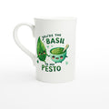 You're The Basil To My Pesto, Valentine - White 10oz Porcelain Slim Mug Default Title Porcelain Mug Food Globally Fulfilled Love