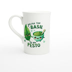 You're The Basil To My Pesto, Valentine - White 10oz Porcelain Slim Mug Default Title Porcelain Mug Food Globally Fulfilled Love